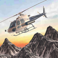 逼真的直升机模拟器(Helicopter Simulator Mountain)