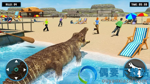 海滩鳄鱼3d(Crocodile Attack)