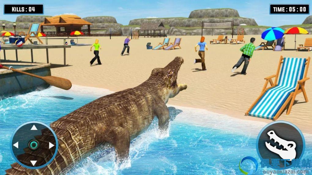海滩鳄鱼3d(Crocodile Attack)-1