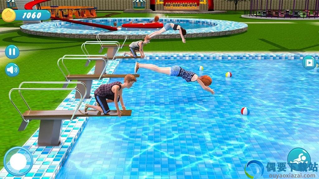 水上游乐场(Water Park Slide Racing Game)-1