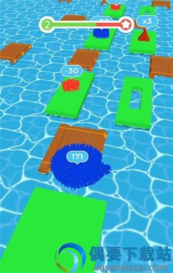 木筏横渡冲刺(Crossy River Raft Rush)截图3