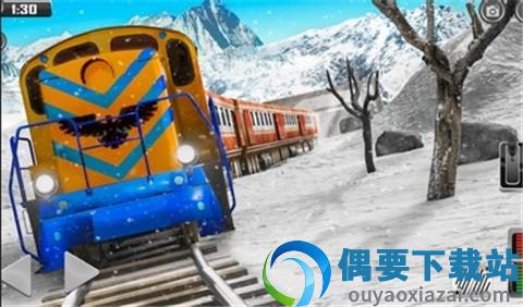雪地火车模拟器(Offroad Hill Train Simulator)截图1
