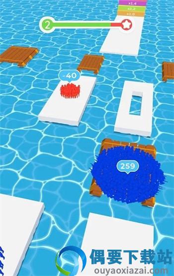 木筏横渡冲刺(Crossy River Raft Rush)截图2