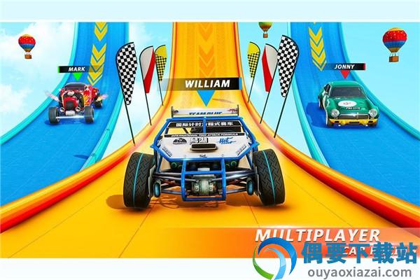 坡道汽车特技汽车3d(Ramp Car Stunts)截图2