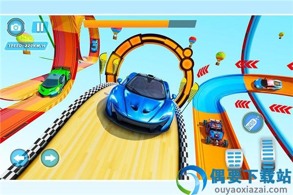 坡道汽车特技汽车3d(Ramp Car Stunts)截图3