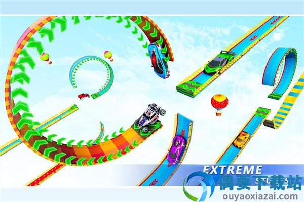坡道汽车特技汽车3d(Ramp Car Stunts)截图1