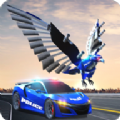 美国警察机器人飞天英雄(US Police Transform Robot Car Cop Eagle Game)