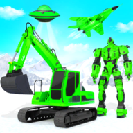 雪地挖掘机机器人鹿汽车(Snow Excavator Robot Deer Robot Car Game)