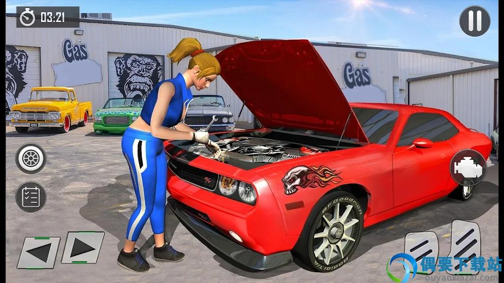 美女汽车维修模拟器(Car Mechanic Workshop Car Game)截图3