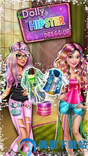 装扮游戏多莉嬉皮士(Dress up Game: Dolly Hipsters)-0