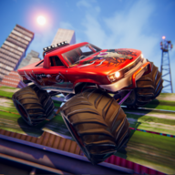 Mega Truck Rooftop Stunt Games