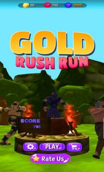 逃离食人族跑酷(Gold Rush Run)游戏截图1