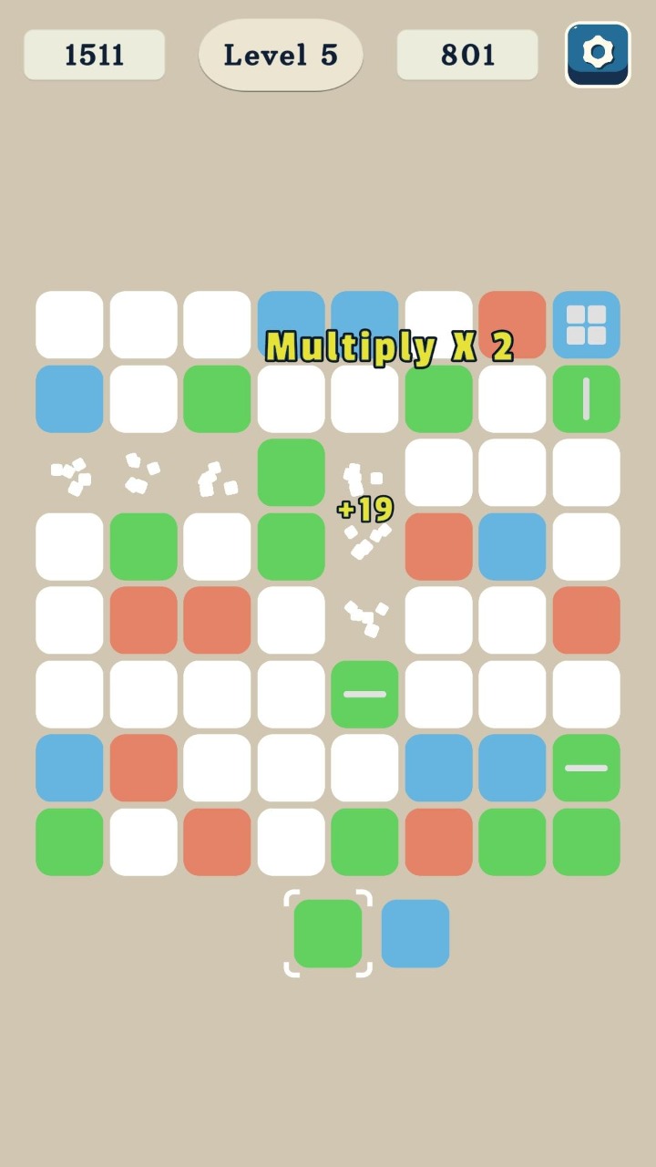 方块染色消除游戏