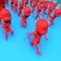 拥挤的人类城市图标