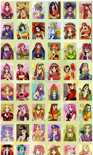 精美少女涂色画图3