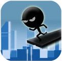 火柴人跳跃赛跑者图标