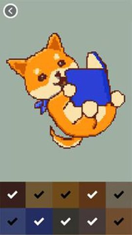 像素猫涂色图1