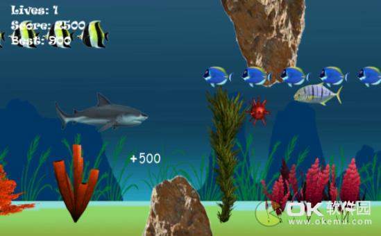 愤怒的深海鲨鱼