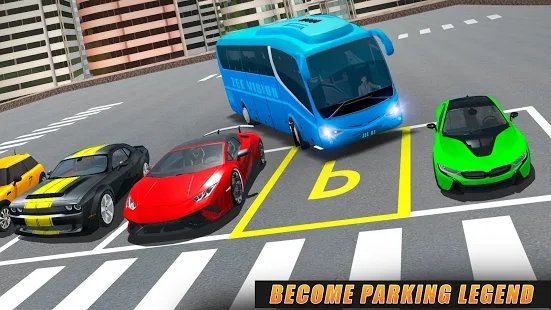 现代公交车停车场3d游戏