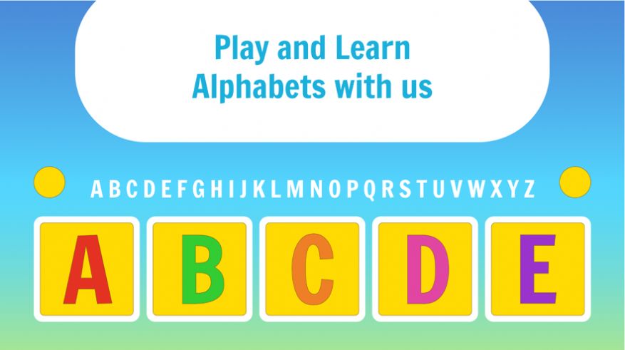 字母幼儿游戏的孩子游戏