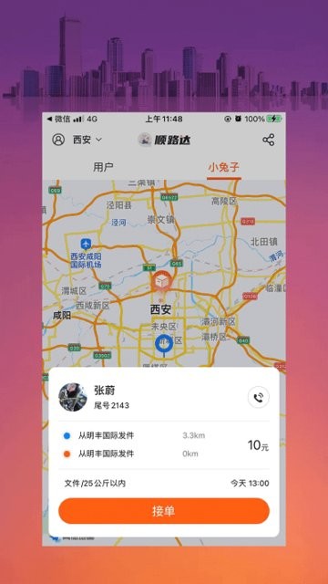 西安小兔子顺路达图4