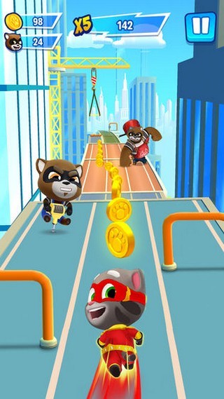 汤姆猫英雄跑酷无限金币破解版图3