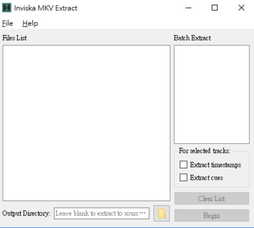 免费撷取MKV字幕、音轨与影片的软体Inviska MKV Extract