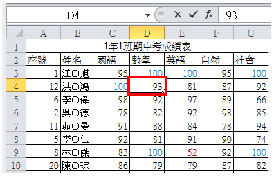 Excel 2010资料验证