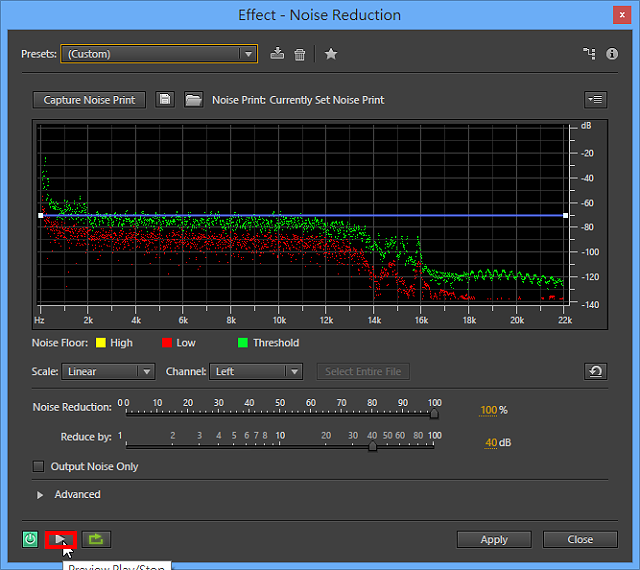 Adobe Audition CS 6.0消除噪音