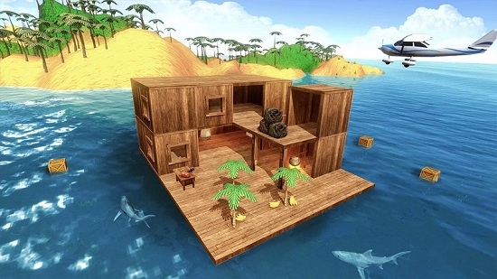 木筏生存无限资源无限金币版(raft survival)