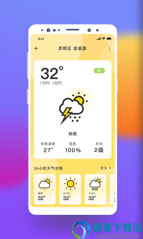 极简桌面天气图1