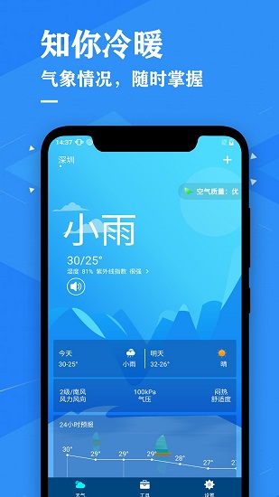 天气预报降雨预警图1