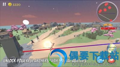 女弓箭手防卫战图2