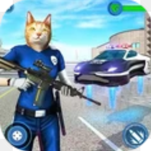 美国警察猫机器人图标