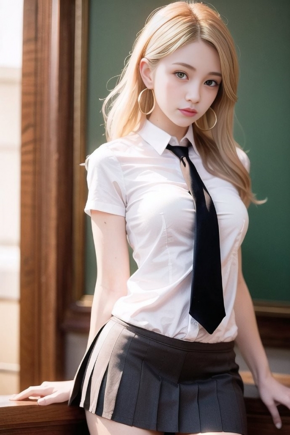AI绘制梦寐以求的美少女图集！绝美身材真是太顶了！