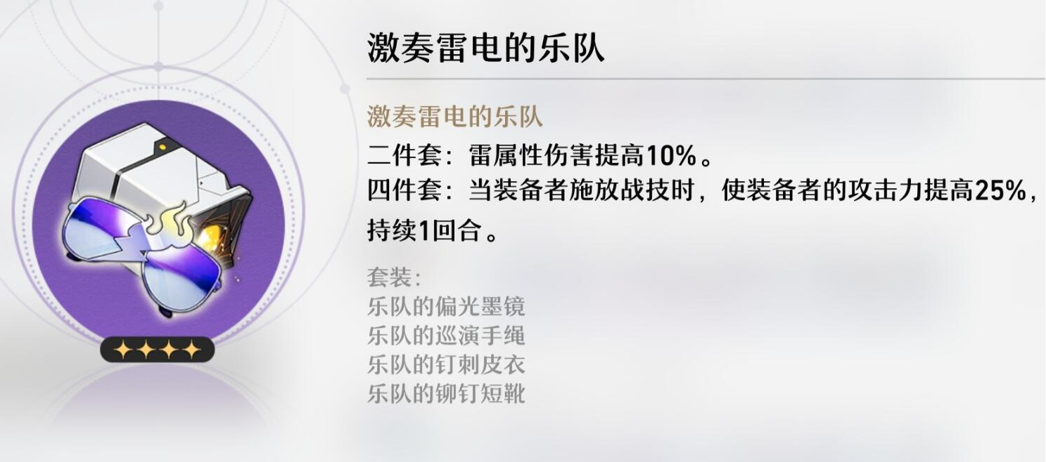 《崩坏星穹铁道》激奏雷电的乐队介绍