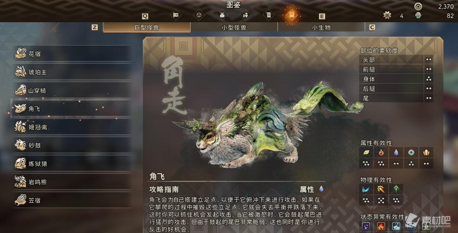 《狂野之心》角飞怪物弱点一览