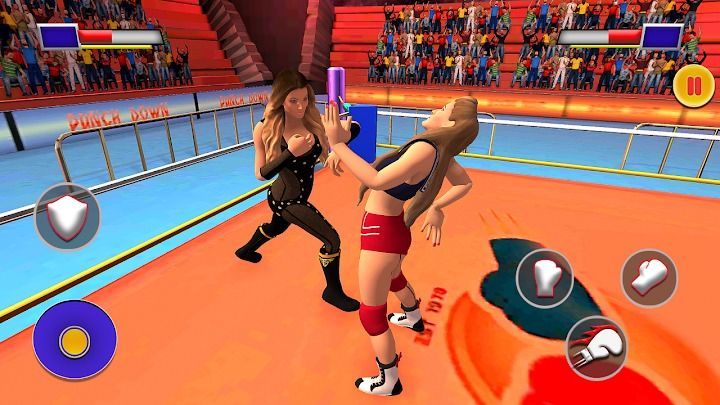 女孩格斗摔跤游戏