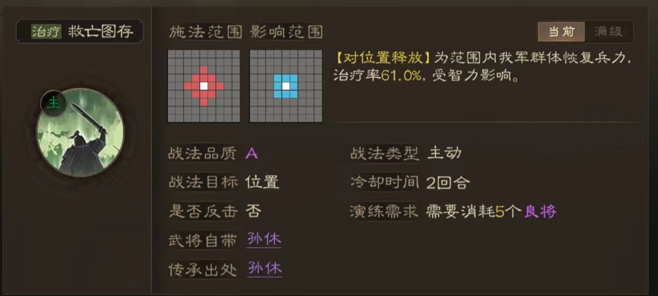 三国志战棋版救亡图存战法怎么样 救亡图存战法强度解析