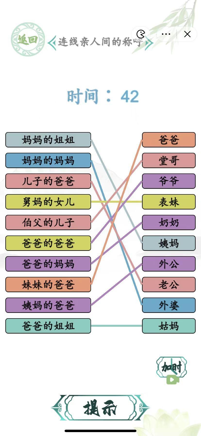 汉字找茬王连线亲人间的称呼攻略 连线亲人间的称呼怎么过？[图]