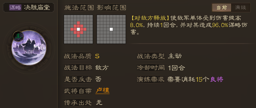 三国志战棋版战法决胜庙堂厉害吗 决胜庙堂战法强度解析