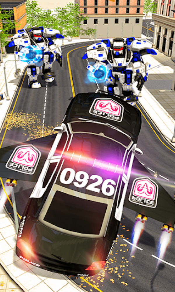 警车变形机器人图1