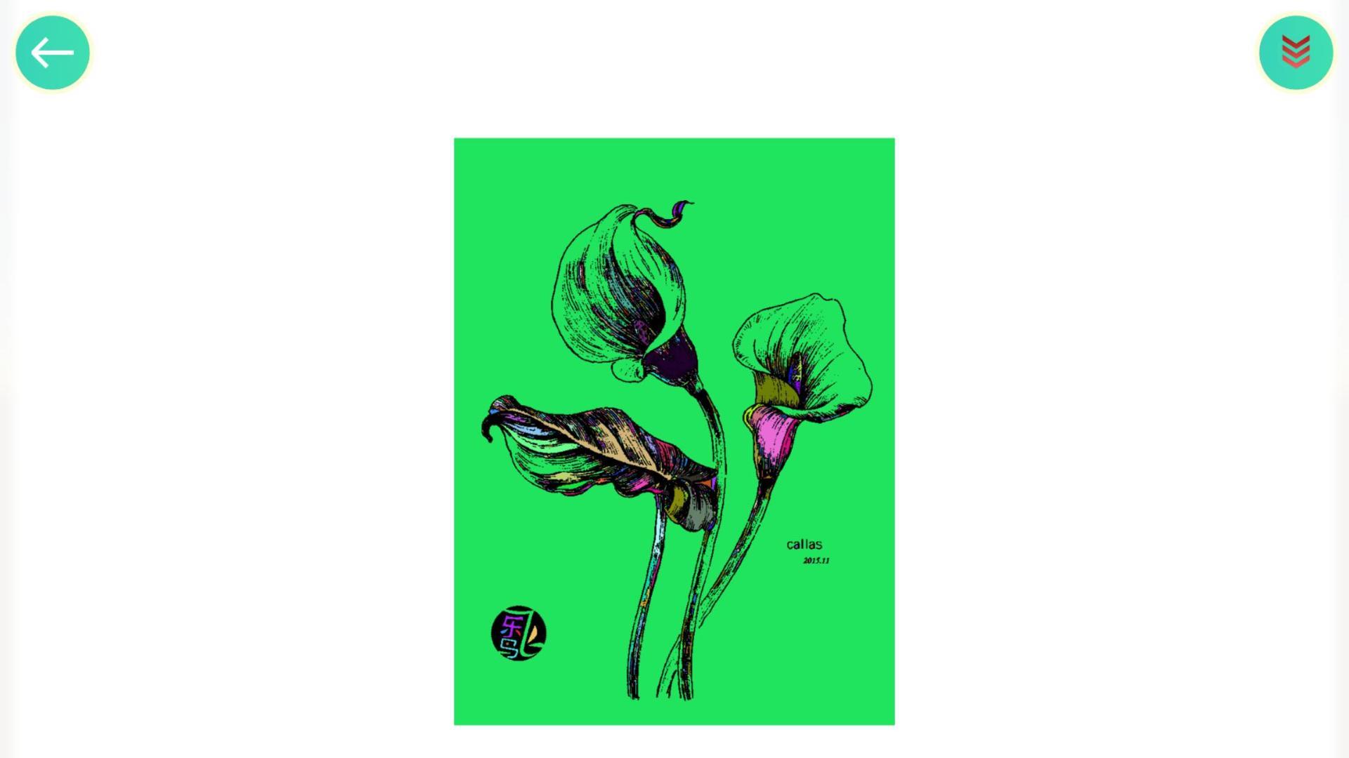 植物填色画画HD图3