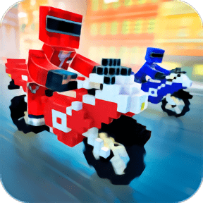 像素摩托车手机版(blockysuperbikesracegame)