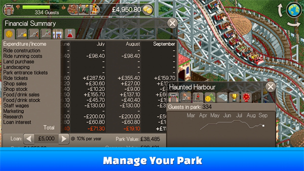 过山车大亨2汉化安卓版(RollerCoasterTycoon)截图5