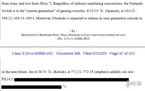 FTC诉微软文件显示任天堂新机或将于2024年正式推出