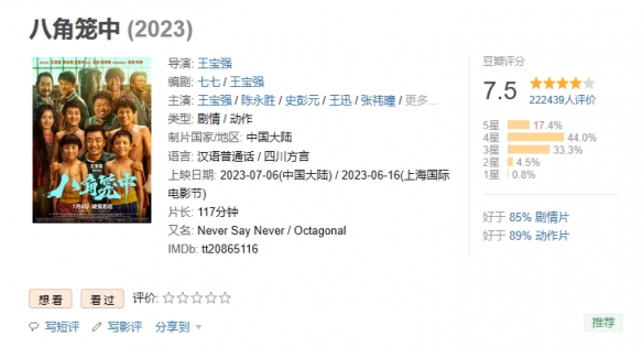 2023年7月票房87.17亿！创造中国影史7月票房新纪录