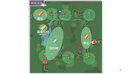 小森生活树木分布位置大全树木刷新时间介绍