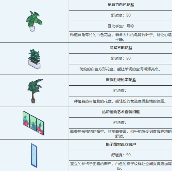 蔚蓝档案避暑胜地泳池派对组合家具图鉴介绍