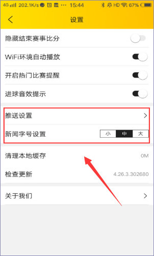 使用A8体育直播app如何开启推送通知以及调整新闻字号大小这对用户有什么帮助